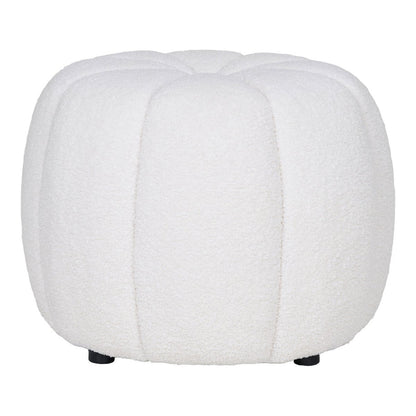 Round Paisley Pouf – Decorative Ottoman Footstool, 48x38 cm