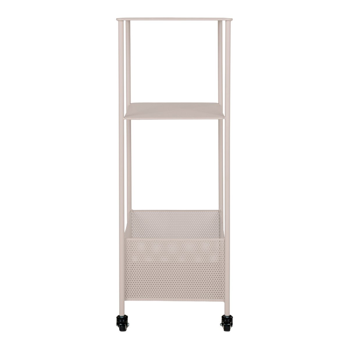 Torres Metal Cart - Steel, Grey, 3 shelves, 35x35x100 cm