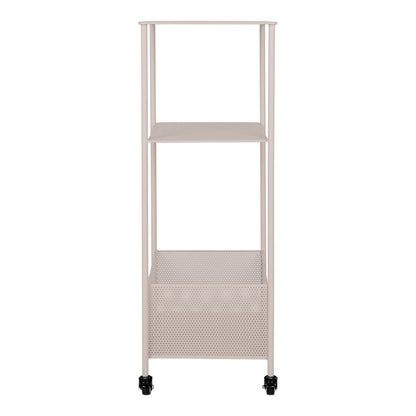 Torres Metal Cart - Steel, Grey, 3 shelves, 35x35x100 cm