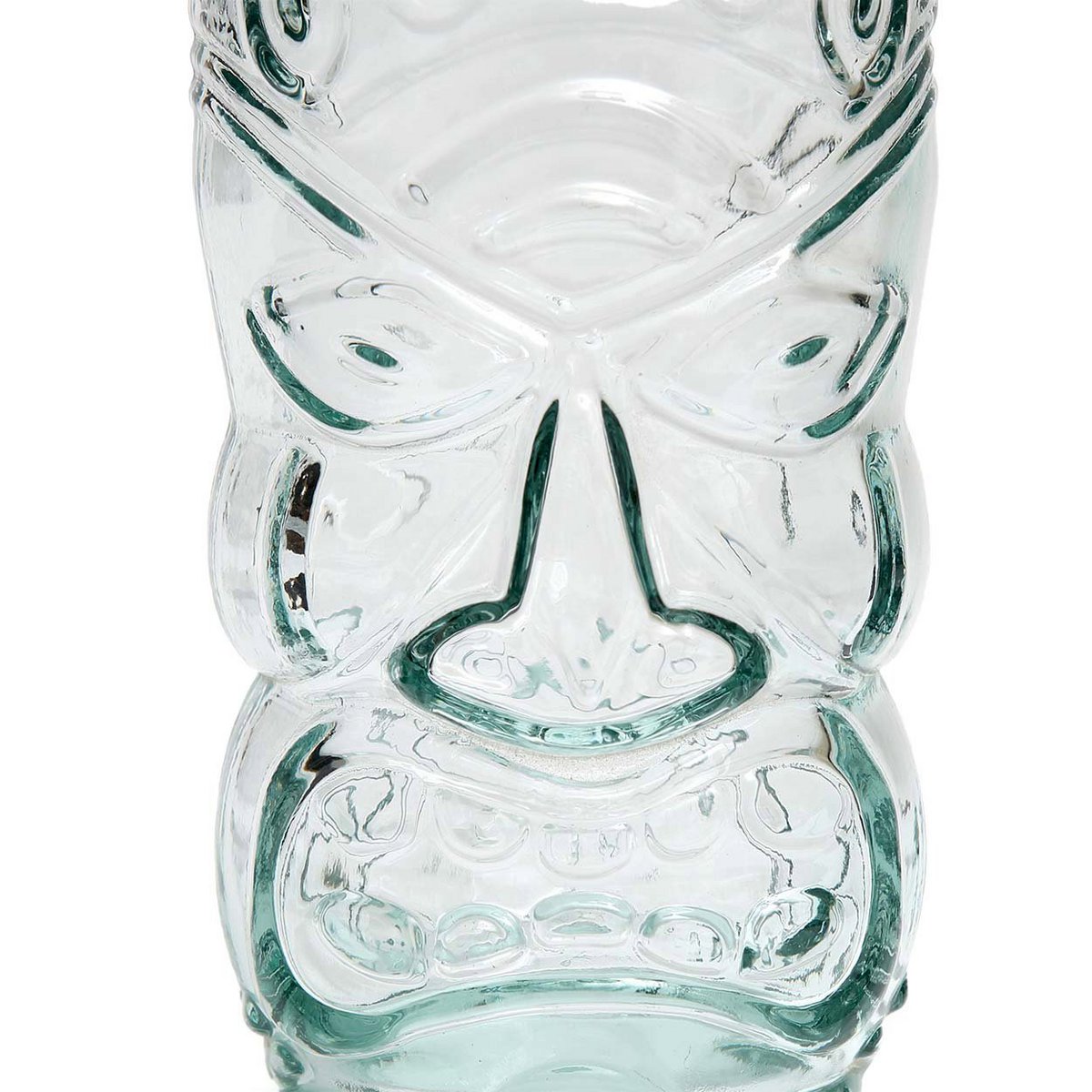 Tiki Drink Glass - Blue Recycled Glass, Island Style