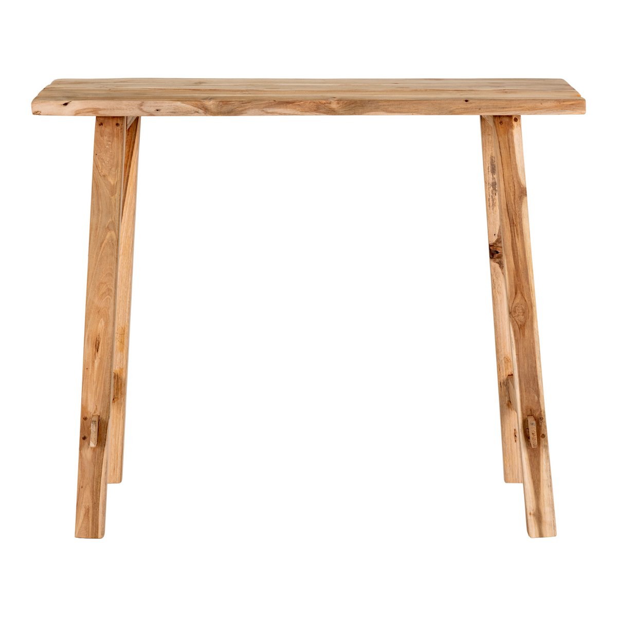 Mesa Consola Girona - Madera de Teca, Natural - 90x30x80 cm