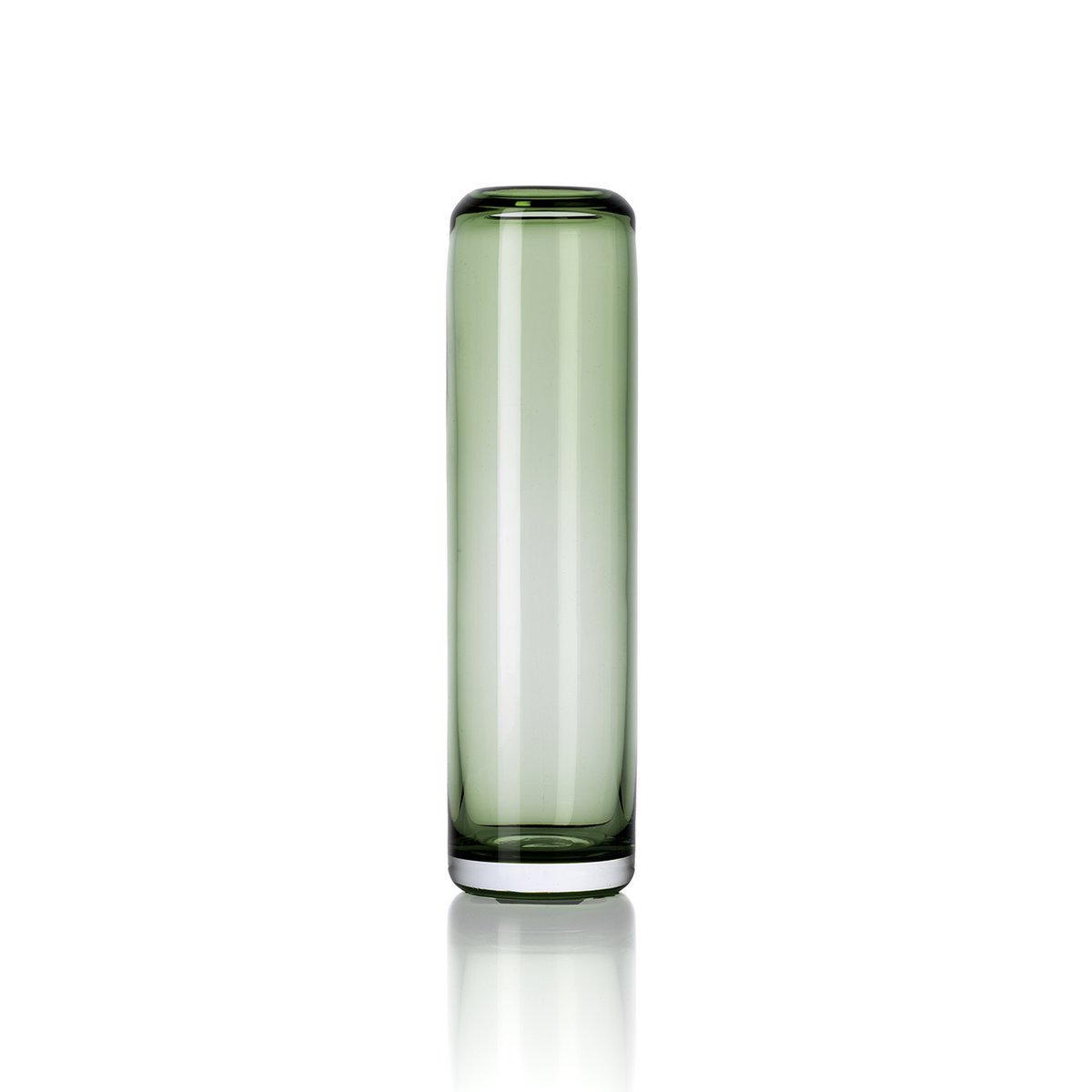 Green Recycled Glass Vase - Tall Decorative Vase