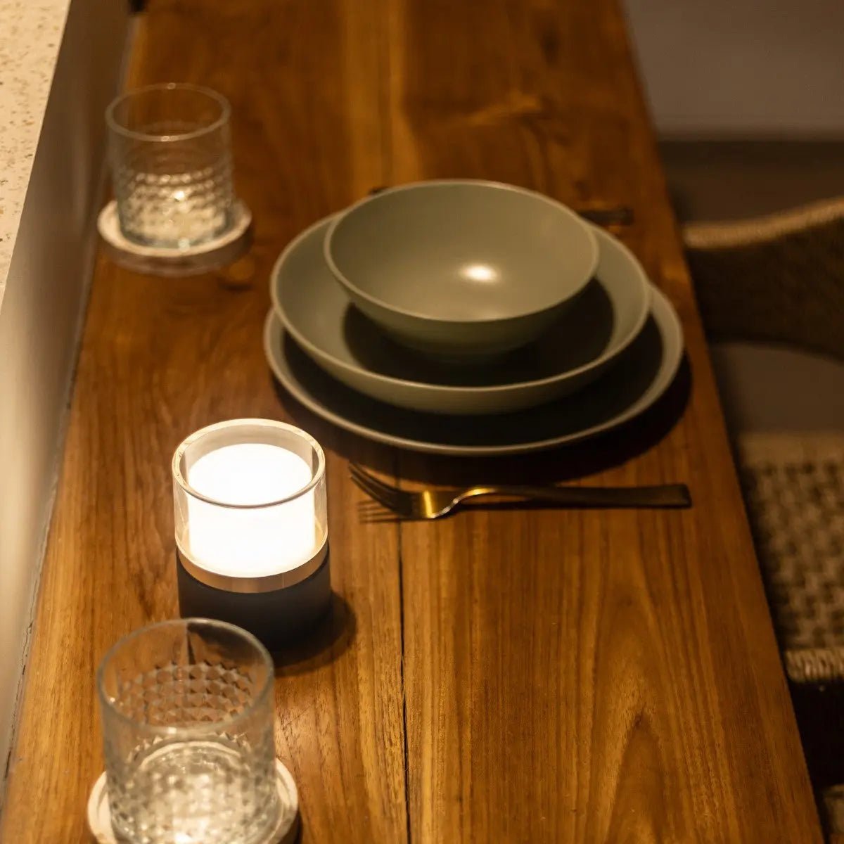 Leo Dark Brown Wireless Rechargeable Lamp | Compact, Dimmable & USB Rechargeable