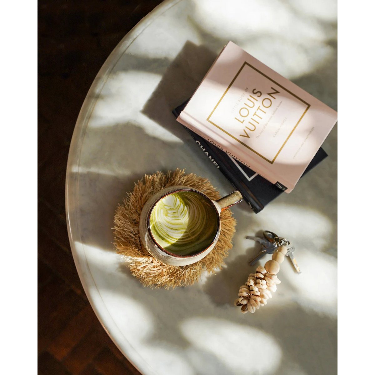 The Fringe Raffia Coaster - Natural