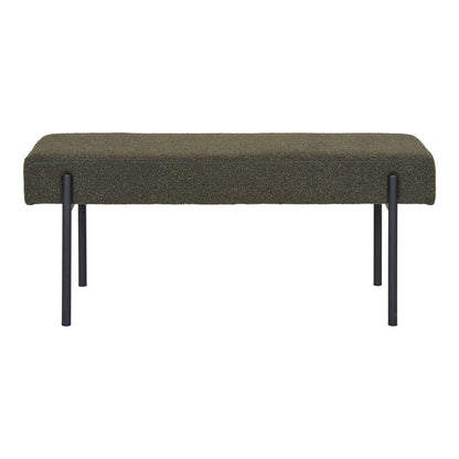 Swindon Bench - Dark Green, Steel, Fabric, Plywood, 100x36x42.5cm