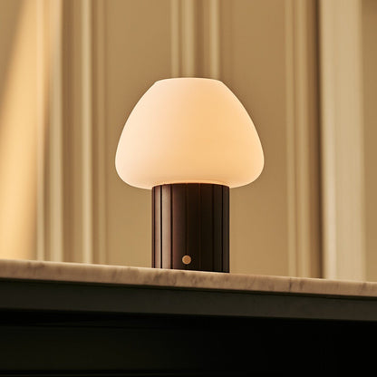 Dark Brown Rechargeable Table Lamp | Modular Lampshade, Dimmable & 3 Light Colors