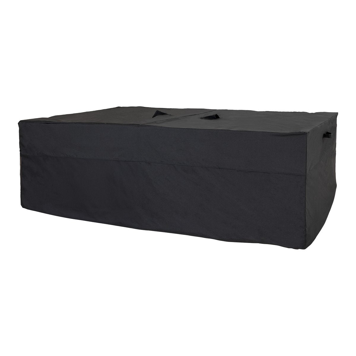 Polyester Lounge Set Cover - Black, Water-Repellent, 210x180x95cm