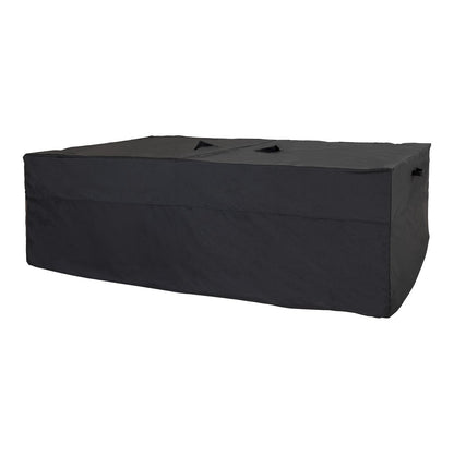 Polyester Lounge Set Cover - Black, Water-Repellent, 210x180x95cm
