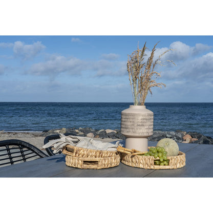 Water Hyacinth Serving Trays - Natural Rustic Set of 3
