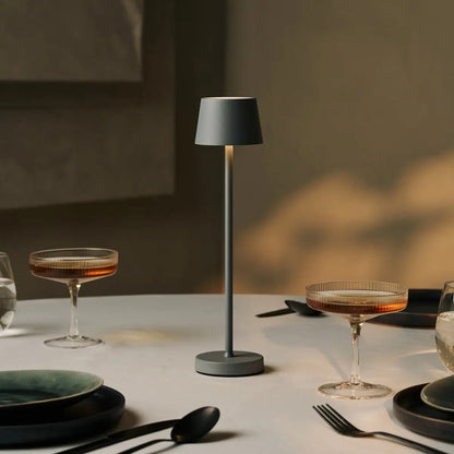 Cordless Table Lamp Dimmable – Grey Mini Mouse Lamp for Hospitality