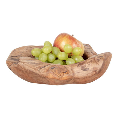 Teak Wood Bowl - Natural Decorative Bowl, Handmade, 20x8 cm