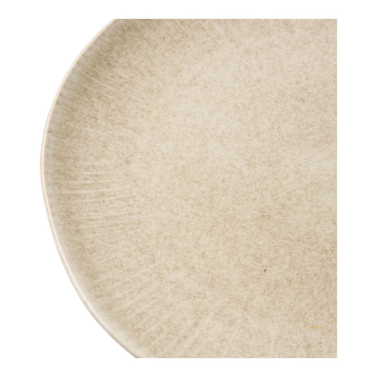 Ceramic Lunch Plates Set of 4 - Beige Scandinavian Style, 21cm