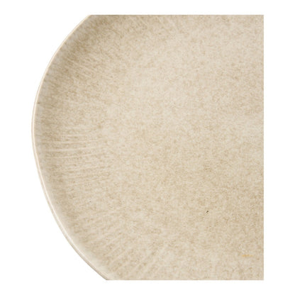 Ceramic Lunch Plates Set of 4 - Beige Scandinavian Style, 21cm