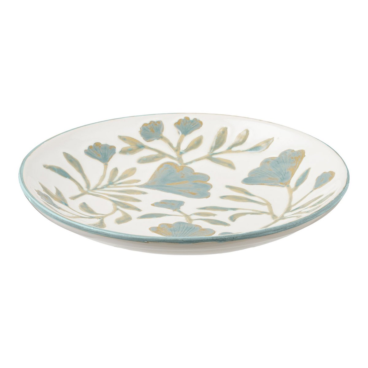 Ceramic Serving Tray - White Decorative Tray, 35.5 cm