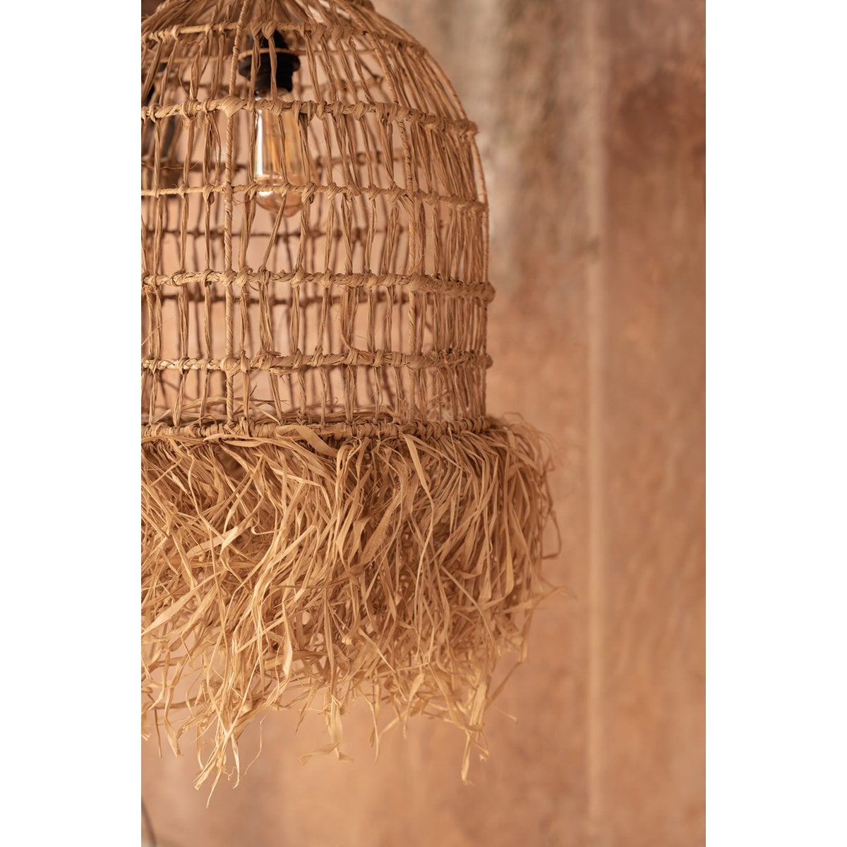 Rattan Pendant Lamp - Natural Woven Casita Design - Large
