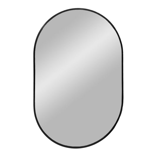 Madrid Mirror - Black, Aluminium/Glass, 50x80 cm