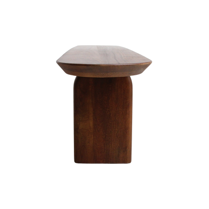 Mango Wood Dining Bench - Brown Bullnose - 180-240cm