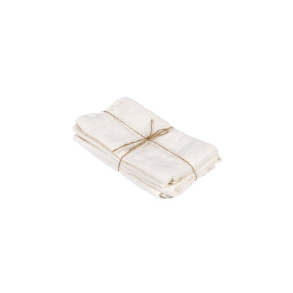 Linen Napkin - Soft White Handcrafted Cloth for Dining, 45x45 cm