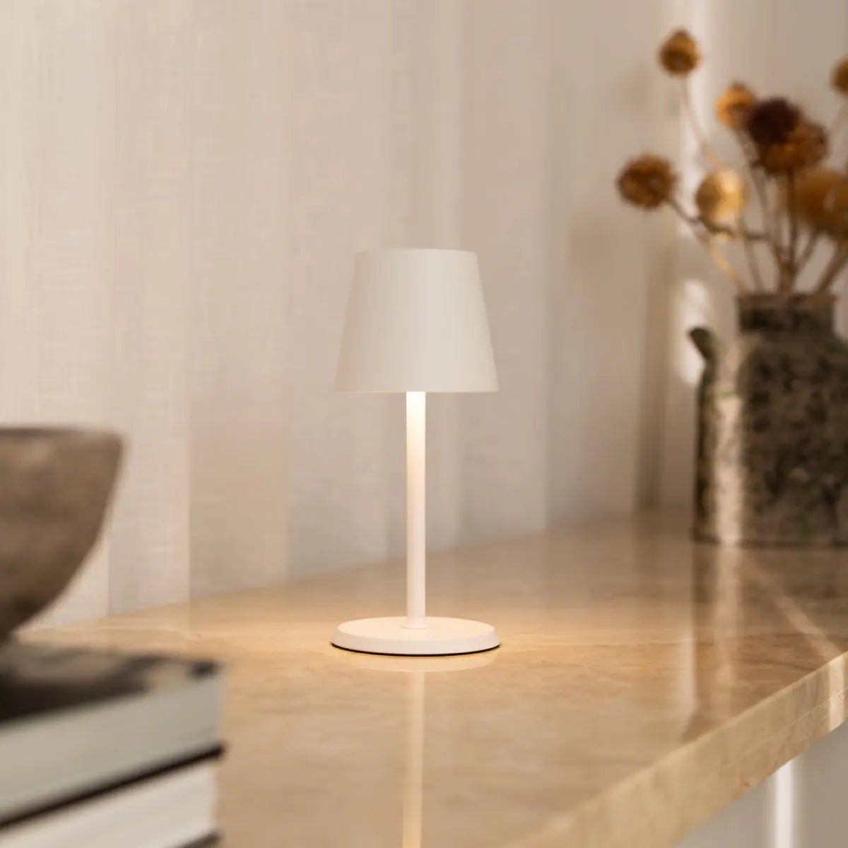 James White Rechargeable Table Lamp | Cordless, Dimmable & Elegant (kopie)