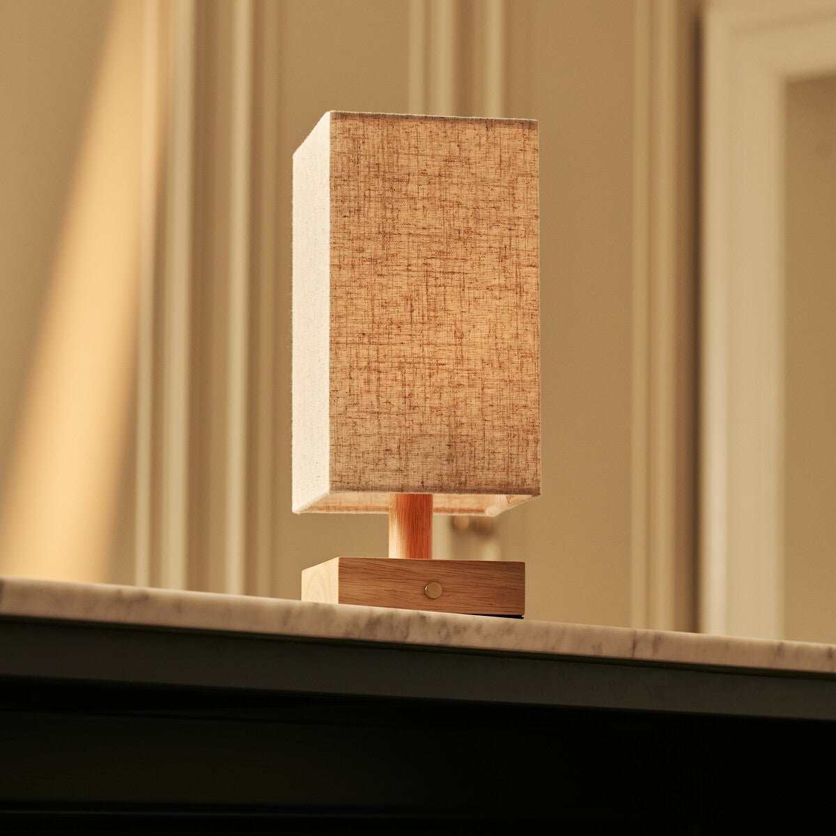 Bob Light Brown Cordless Wooden Table Lamp | Dimmable, Rechargeable & Up 100 Hours Battery Hours