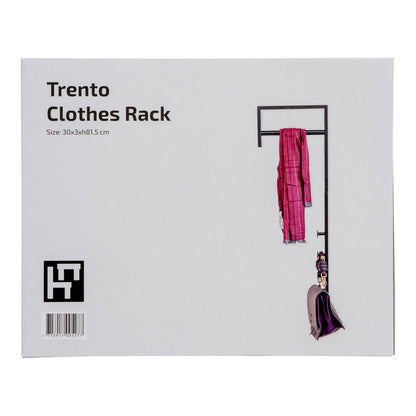 Trento Clothes Rack - Black, Metal, 30x3x82 cm