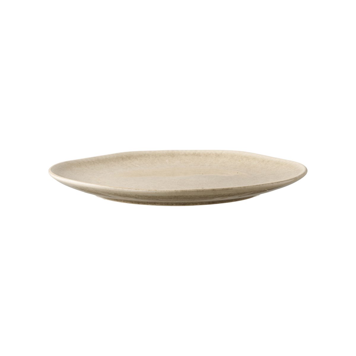 Ceramic Lunch Plates Set of 4 - Beige Scandinavian Style, 21cm