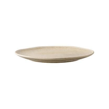 Ceramic Lunch Plates Set of 4 - Beige Scandinavian Style, 21cm