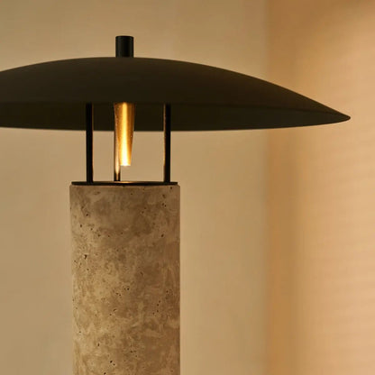Travertine Table Lamp - Modern Accent Lamp with GU10 Light