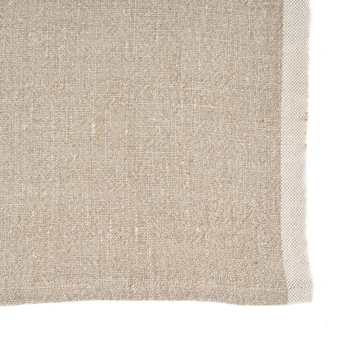 Linen Kitchen Towel - Natural White Fish Design - 50x70