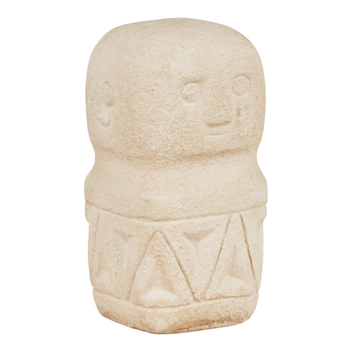 Decoration - Decoration in cement, beige, 5,5x5,5x10 cm