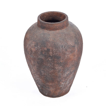 XXL Burgunder Terrakotta-Vase – Vulkanisch – JUGLANA