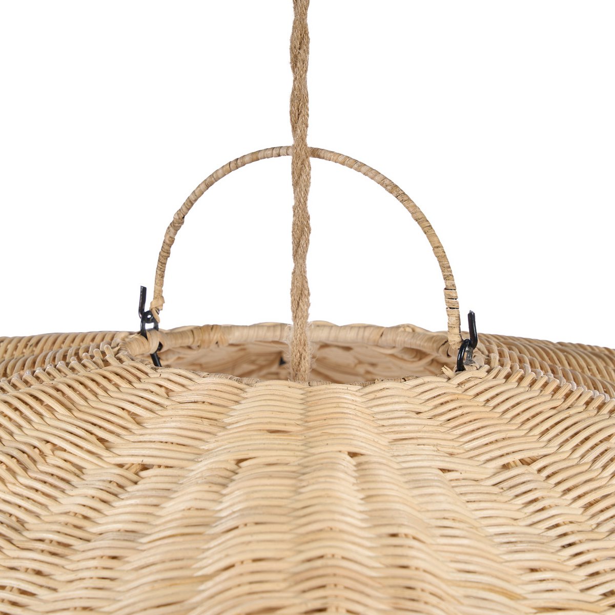 Rattan Pendant Light - XL Natural Wave Design