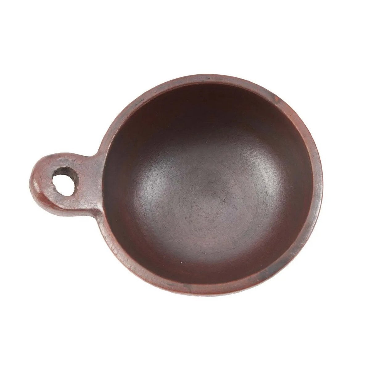 Terracotta Ethnic Bowl with Handle - Rustic Design - Medium