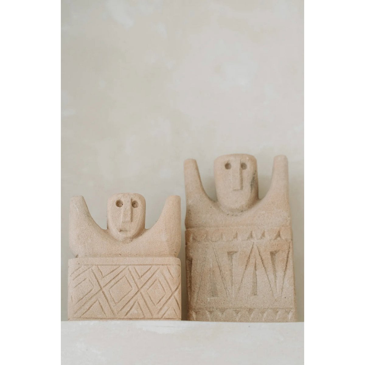 Sandstone Sumba Stone Statue - Hand Carved Indonesian Art