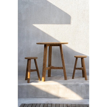 Reclaimed Teak Outdoor Bar Table – Sustainable High Dining Table