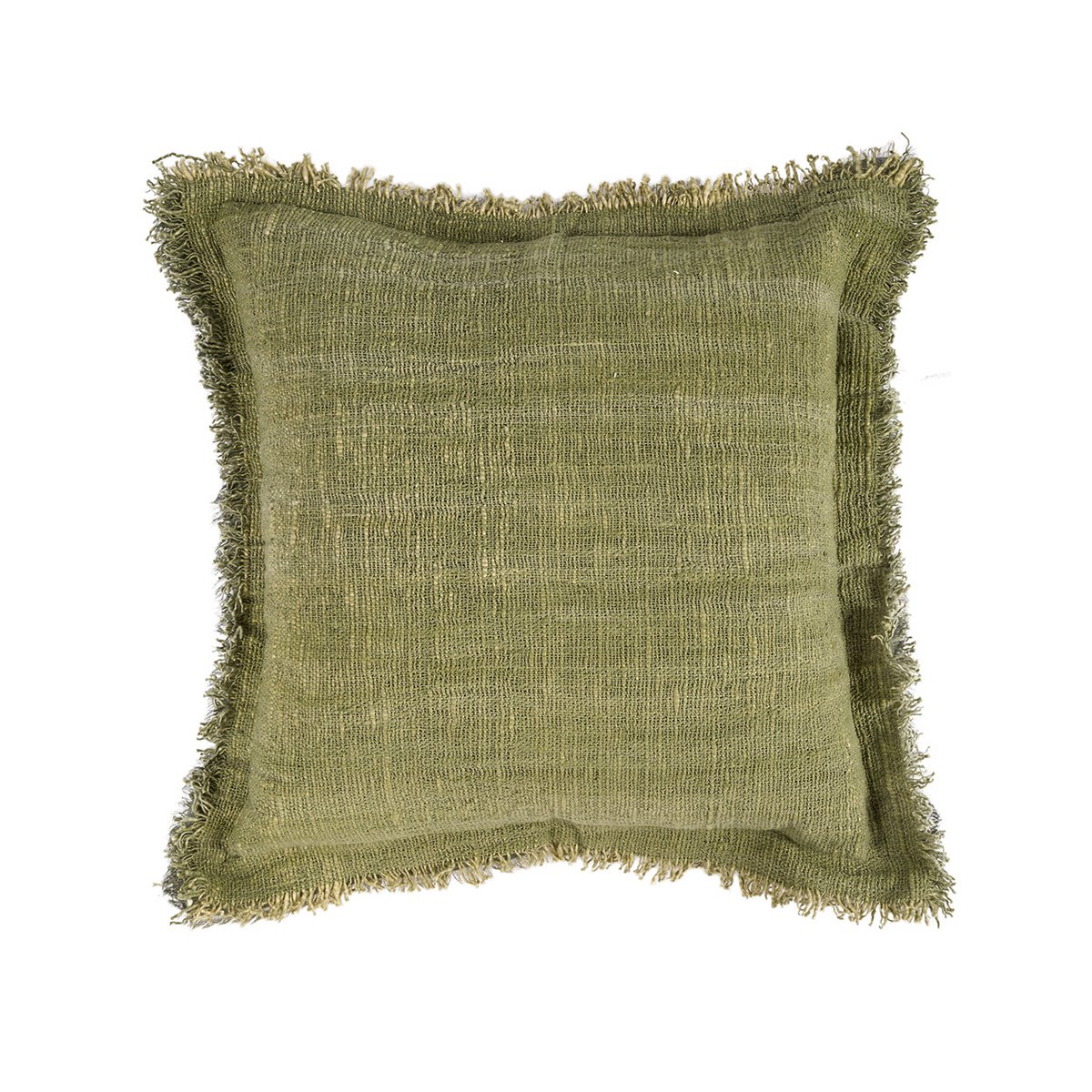 The Jungle Fringe Cushion Cover - Green