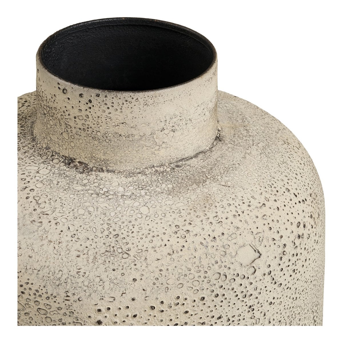 Metal Decorative Plant Pot - Antique Beige, Tall Garden Planter, 78cm