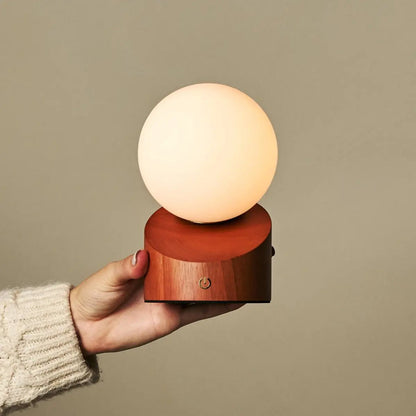 Morris Chestnut Brown Rechargeable Lamp | Stylish, Cordless & Sustainable Design