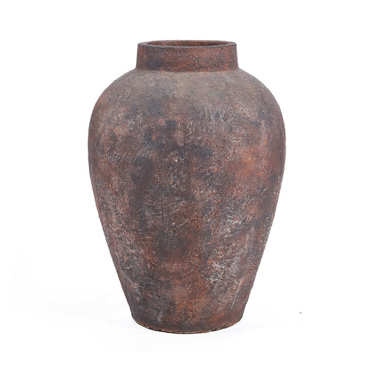 Terracotta Βάζο Δαπέδου - XXL Ηφαιστειακό Βάζο σε Μπορντό