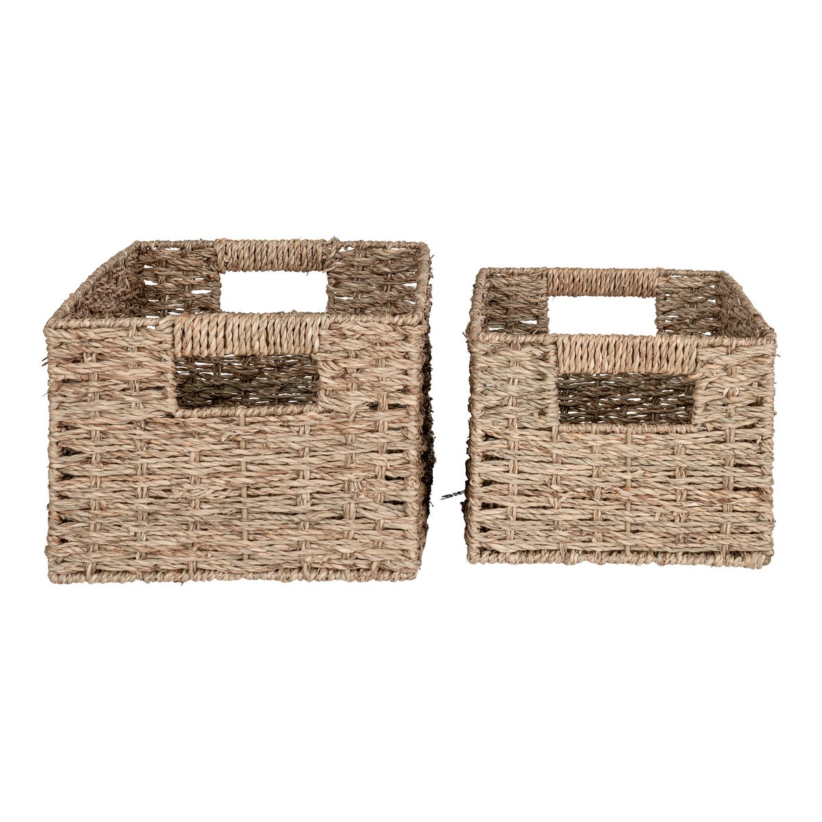 Seagrass Storage Baskets - Natural Woven Baskets, Set of 2