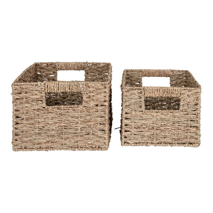 Seagrass Storage Baskets - Natural Woven Baskets, Set of 2