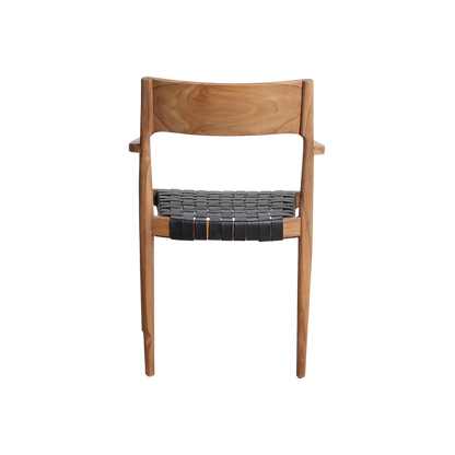 Freya dining room chair with armrest black