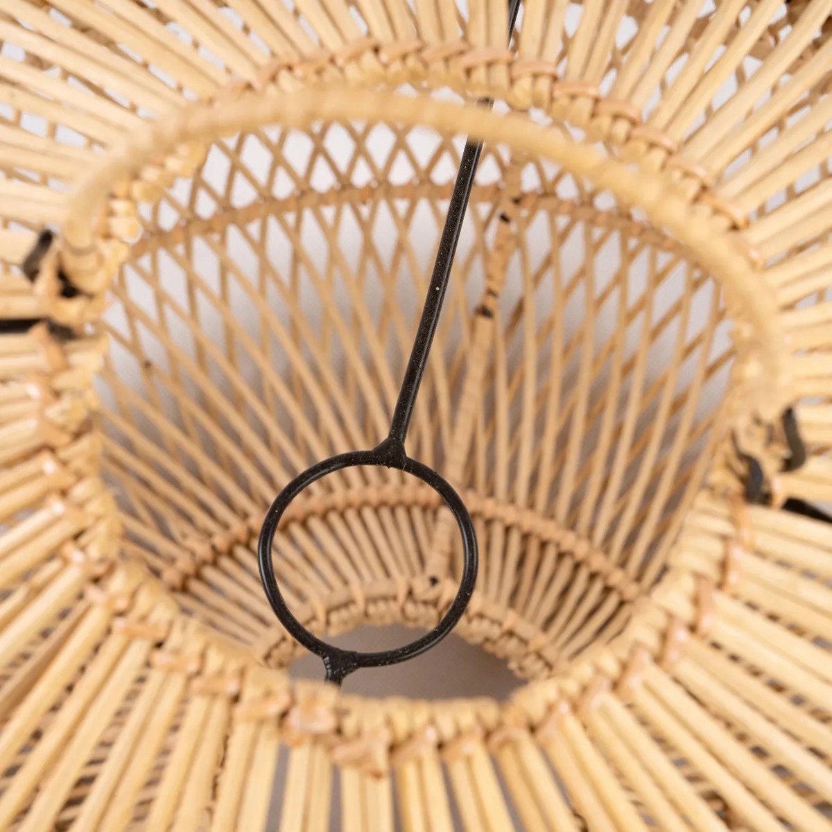 Rattan Pendant Lamp - Natural Woven Lighting, Large Size