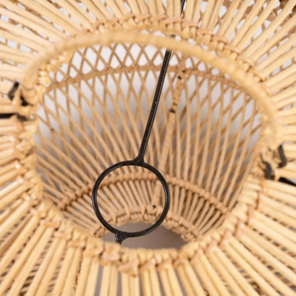 Rattan Pendant Lamp - Natural Woven Lighting, Large Size