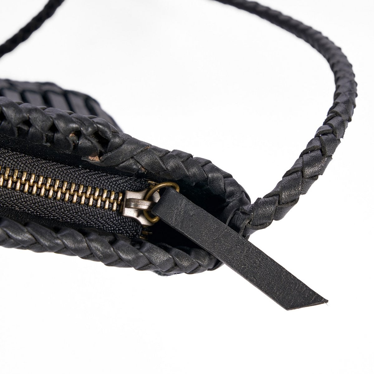 Leather Crossbody Bag - Black