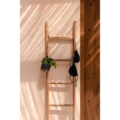 Teak Towel Ladder - Natural Finish - Decorative Display Rack - 165cm
