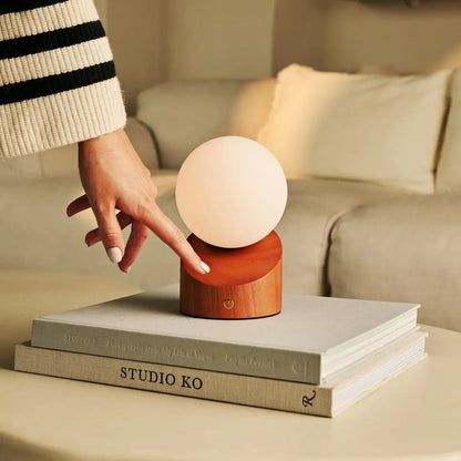 Morris Chestnut Brown Rechargeable Lamp | Stylish, Cordless & Sustainable Design