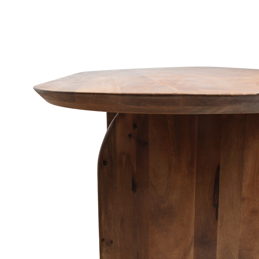 Mango Wood Dining Table - Brown Bullnose Edge | Raw Materials