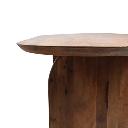Mango Wood Dining Table - Brown Bullnose Edge | Raw Materials