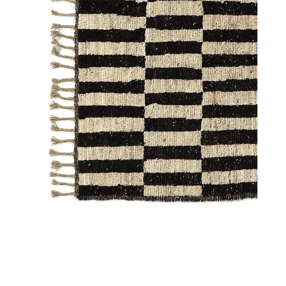 Handwoven Wool Afghan Rug – Striped Design, 306 x 205 cm
